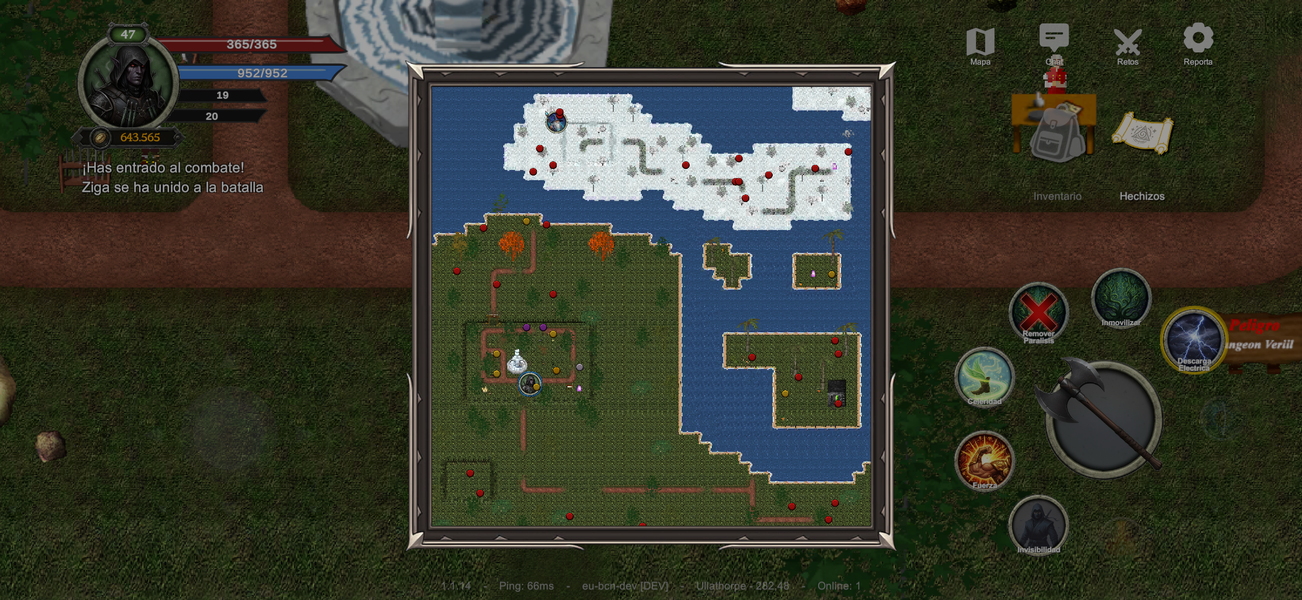 Mapa del mundo expandido en la versión 1.1.14